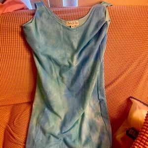 Brand new blue and green tight fitted dress